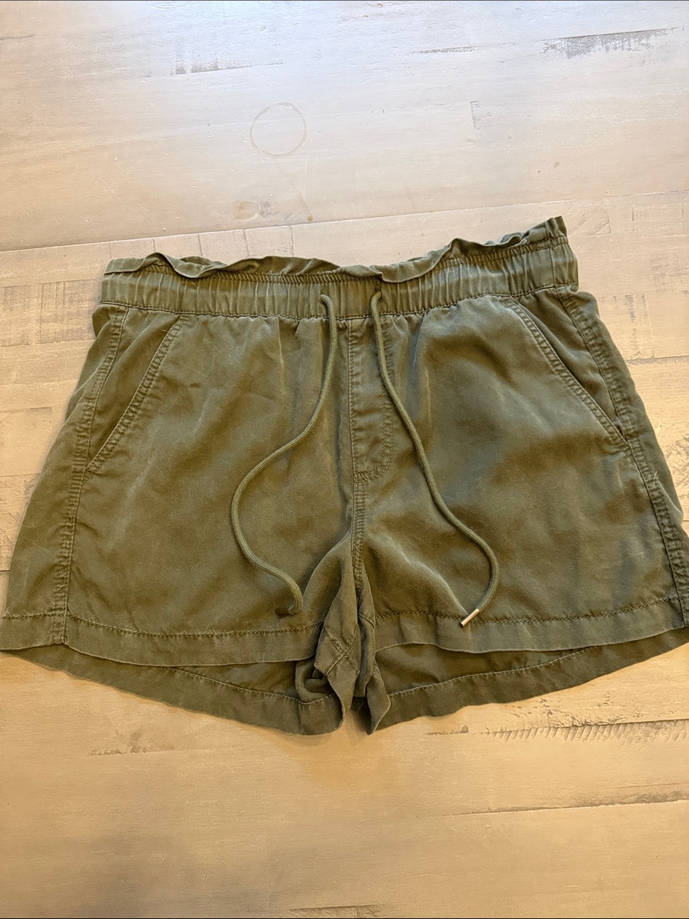 LOFT Olive Drawstring Casual Athletic Shorts